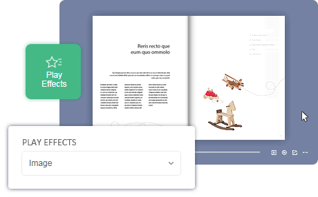 Trigger animation effects when reading flip book created with a PDF to flipbook software