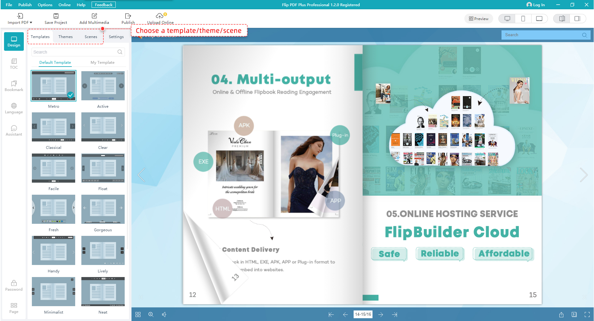 Customize flipbook within PDF to flip book converter