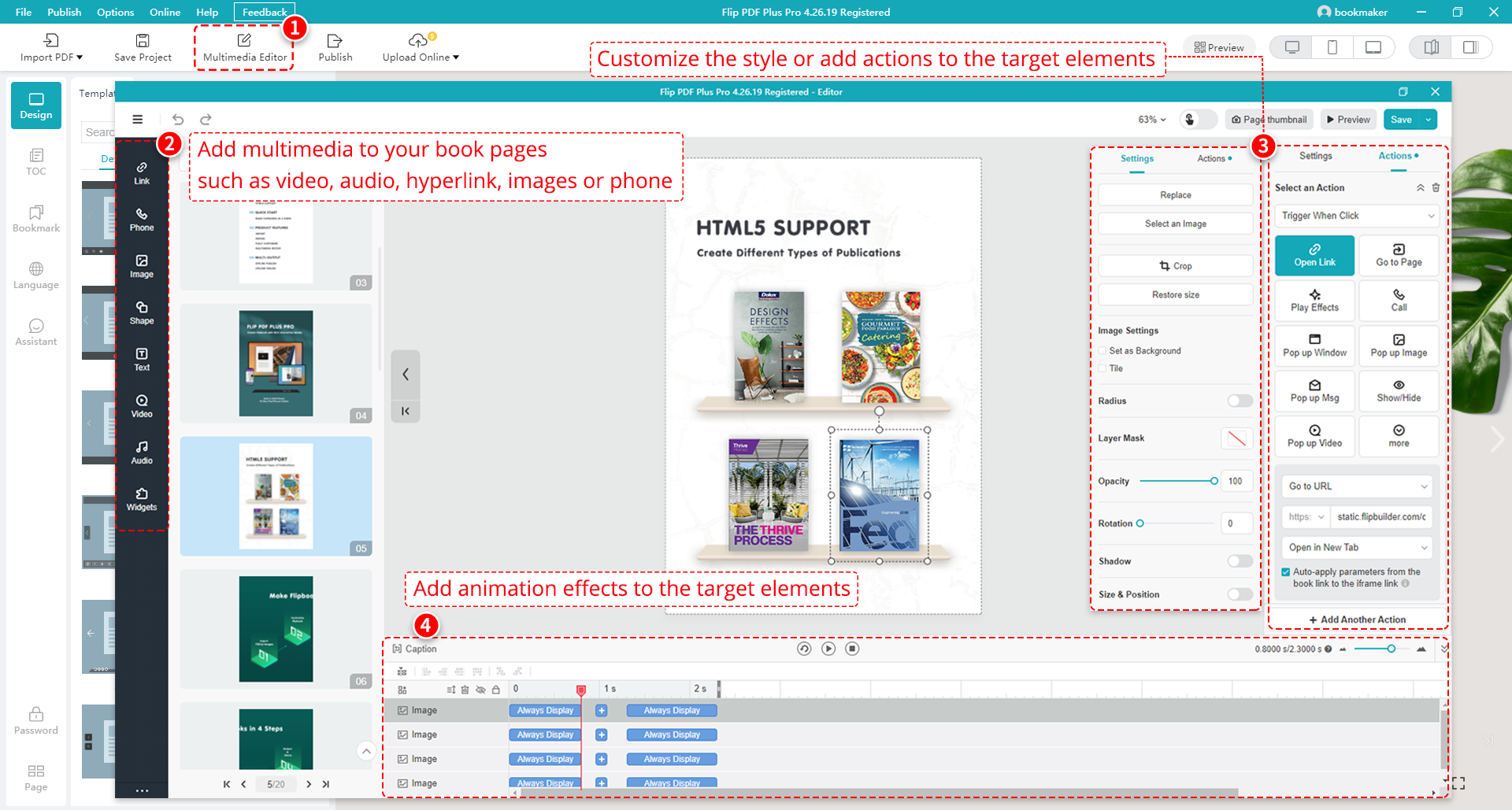 Enrich flipbook with PDF flipbook creator