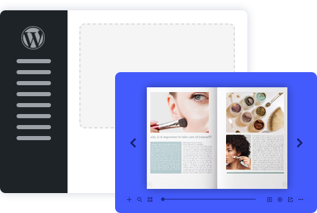 Publish flip PDF as WordPress plug-in with PDF to flipbook software