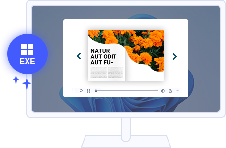 Publish PDF to flipbook in EXE format within PDF to flip book software