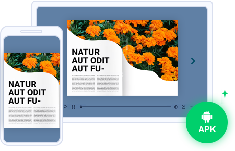 Publish PDF to flipbook in APK format with flipbook software