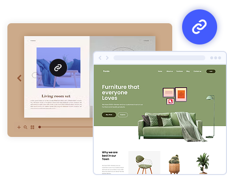 Open a link when browsing flip PDF created with PDF to flipbook software