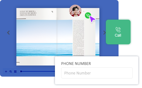 Make a phone call when creating a flipbook from a PDF with online flipbook creator
