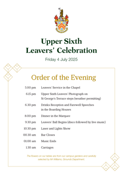 Upper Sixth Leavers' Celebration