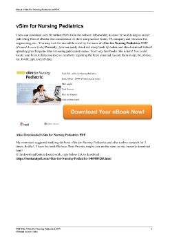 vSim for Nursing PediatricsLWW (Printed Access Code)