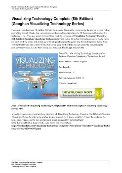 Visualizing Technology Complete (5th Edition) (Geoghan Visualizing Technology Series)Debra Geoghan