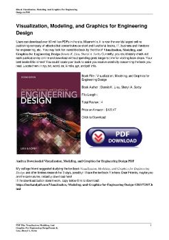 Visualization, Modeling, and Graphics for Engineering DesignDennis K. Lieu, Sheryl A. Sorby