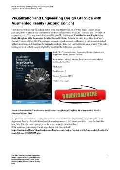 Visualization and Engineering Design Graphics with Augmented Reality (Second Edition)Mariano Alcañiz, Jorge Dorribo Camba, Manuel Contero, Jeffrey Otey