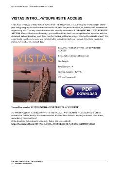 VISTAS:INTRO...-W/SUPERSITE ACCESSBlanco (Hardcover)