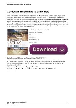 Zondervan Essential Atlas of the BibleCarl G. Rasmussen