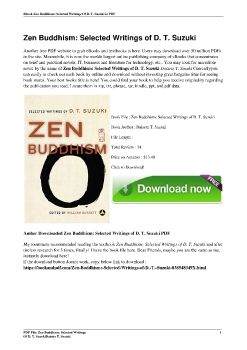 Zen Buddhism: Selected Writings of D. T. SuzukiDaisetz T. Suzuki