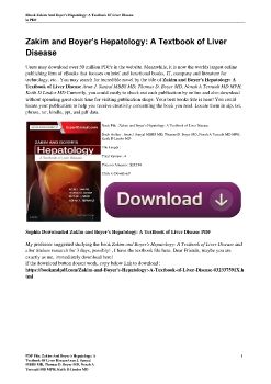 Zakim and Boyer's Hepatology: A Textbook of Liver DiseaseArun J. Sanyal MBBS MD, Thomas D. Boyer MD, Norah A Terrault MD MPH, Keith D Lindor MD