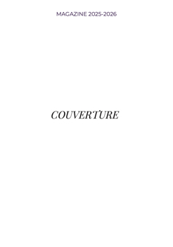 MAQUETTE MAGAZINE 2025-2026