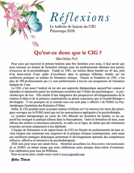 Réflexions, printemps 2025.pages