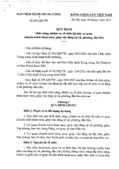 Quy dinh so 299-TW
